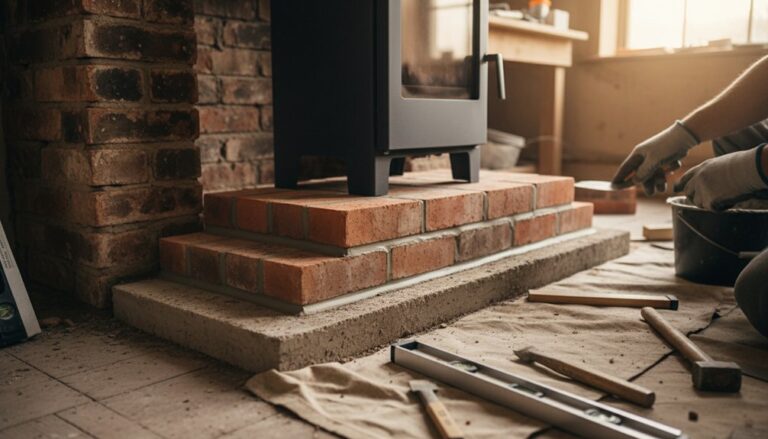 rebuilding brick fireplace hearths
