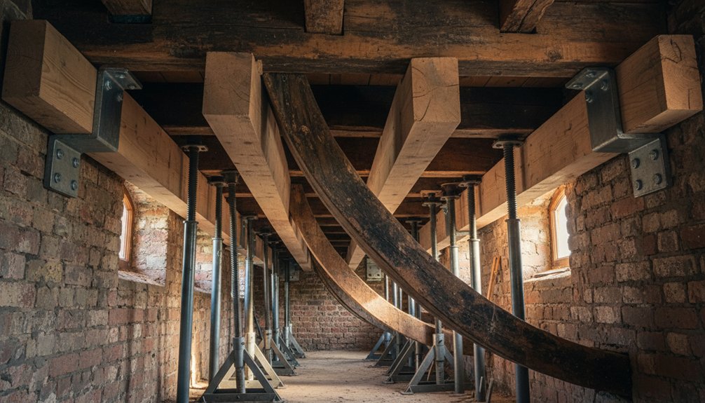 reinforcing sagging floor joists