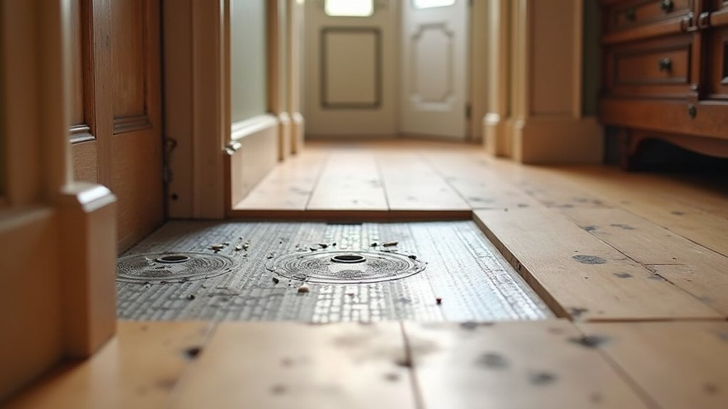 check floorboards before heating